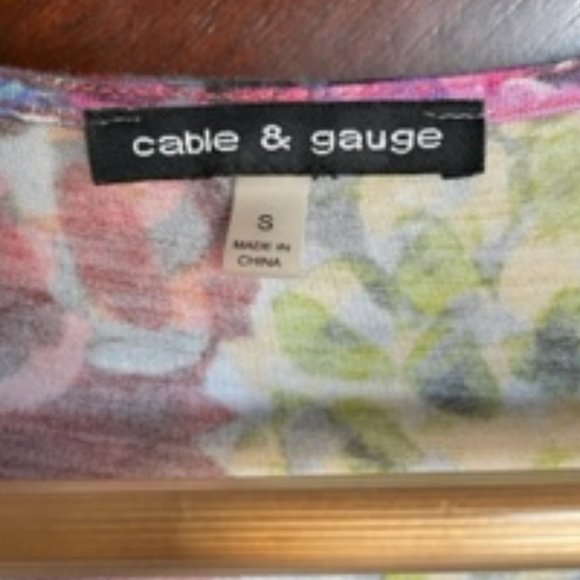 Multi-Color Cable & Gauge Cross Knot Tank, Size Small - Picture 6 of 10